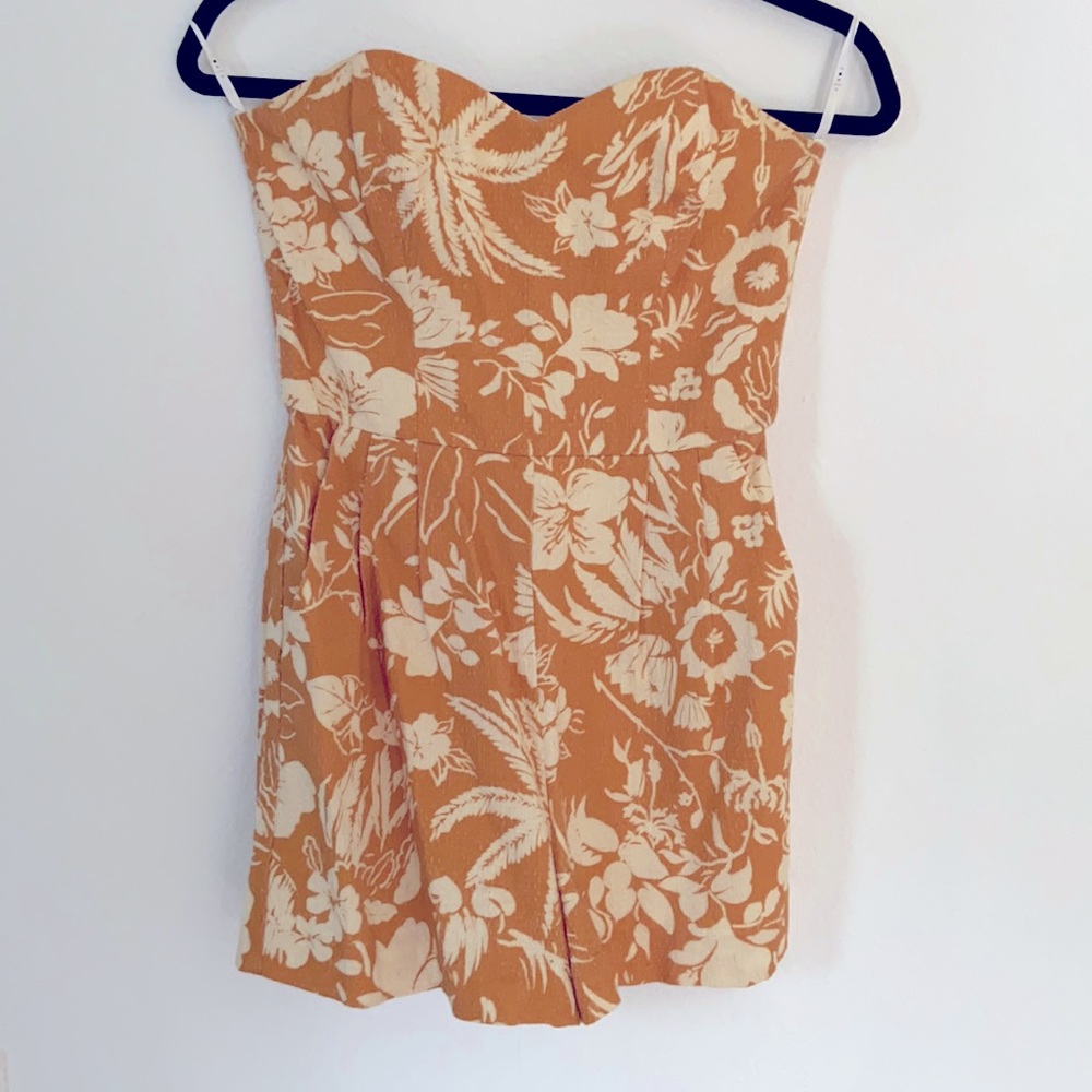 Corey Floral Burnt Orange Romper Size 0